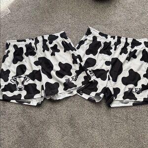 Cow print shorts